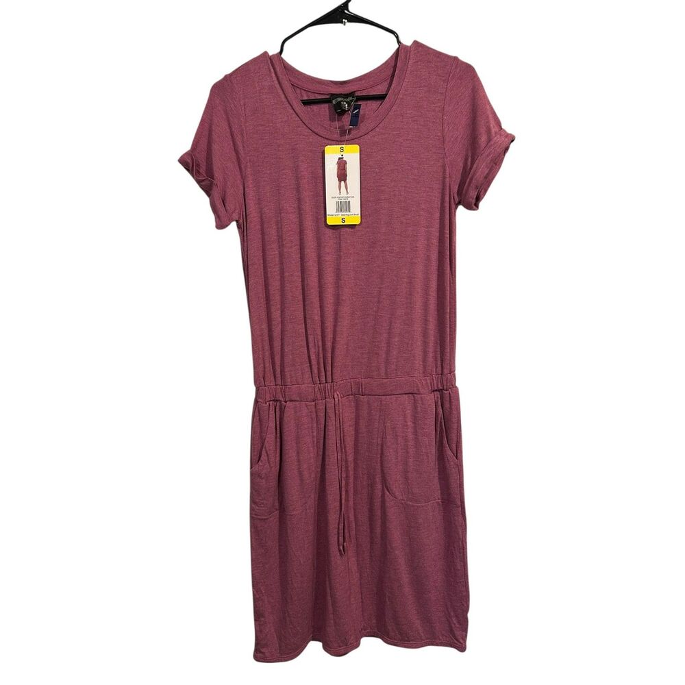 Women's 32 Degrees Mauve Drawstring Waist Pocket Dress